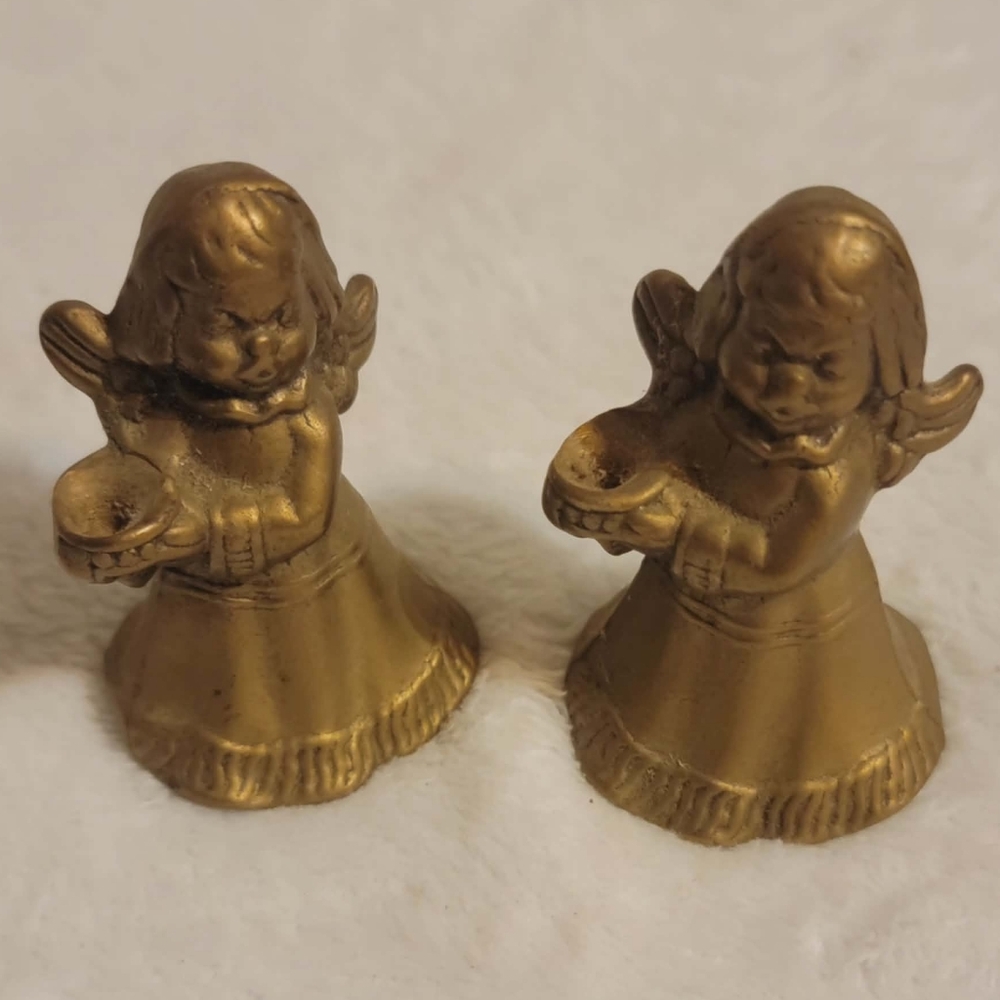 Vintage Small Brass Angel Figurines